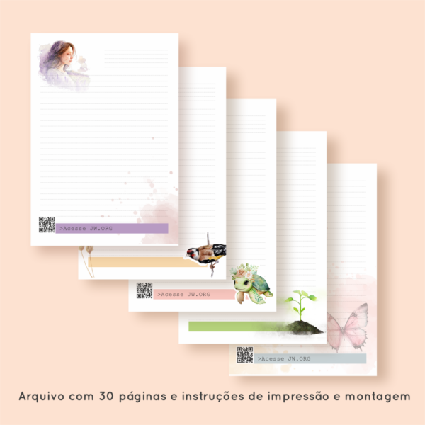 Papel de Cartas | Kit Estampas Variadas | Arquivo PDF - Imagem 4
