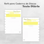 Refil de Folhas para Discos - TEXTO DIÁRIO