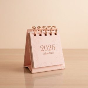 Calendário 2026 de Mesa Mini