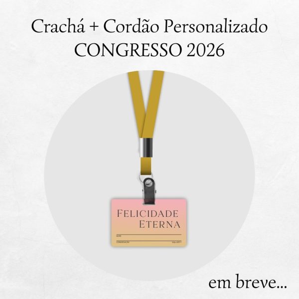 Crachá + Cordão Dourado | Congresso 2026 - Imagem 1