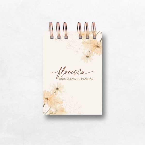 Bloco de Notas A6 | Coleção Florescer 2026 | Florescer Nude - Imagem 1