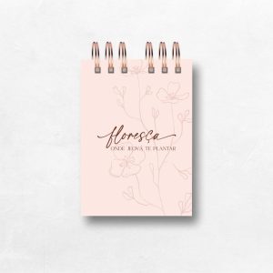 Bloco de Notas A6 | Coleção Florescer 2026 | Minimalista Rosa