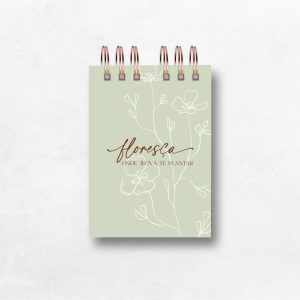 Bloco de Notas A6 | Coleção Florescer 2026 | Minimalista Verde Menta